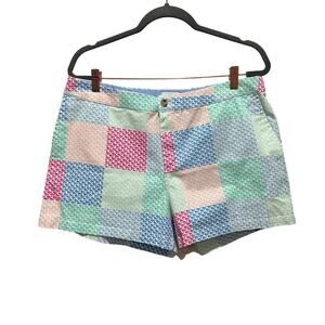 Vineyard Vines for Target Colorful Patchwork Chino Shorts Sz 14 Preppy